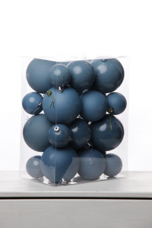 Набор шаров 6, 8, 10 СМ пластик, матовый/глянцевый цвет 90/91/92/93, 24шт