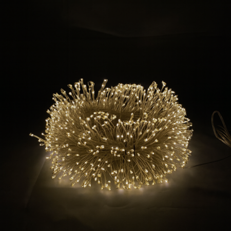 Гирлянда МИШУРА провод белый 30м, 1000 LED тепло-белый