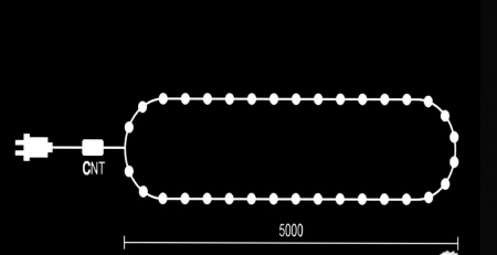 04-201 Гирлянда Самоцветы 100led, теплый белый