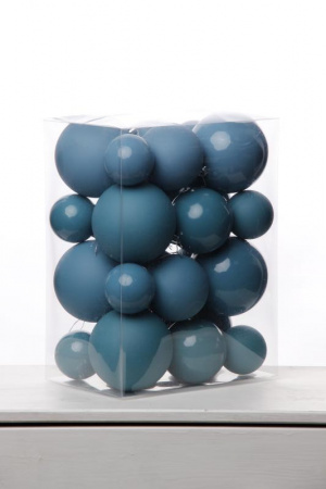 Набор шаров 6, 8, 10 СМ пластик, матовый/глянцевый цвет 194/195/196/197, 24шт