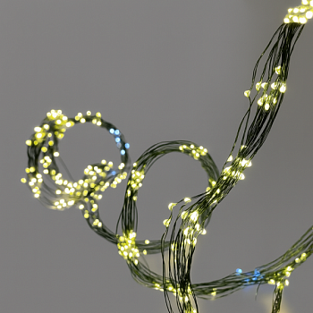 Гирлянда Хвост зел провод 600 LED тепл-белый 4+1 флеш