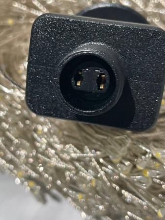 Гирлянда МИШУРА провод зеленый 30м, 1000 LED тепло-белый