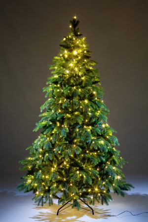 Ель ВЛАСТА зеленая с вплетенной гирляндой